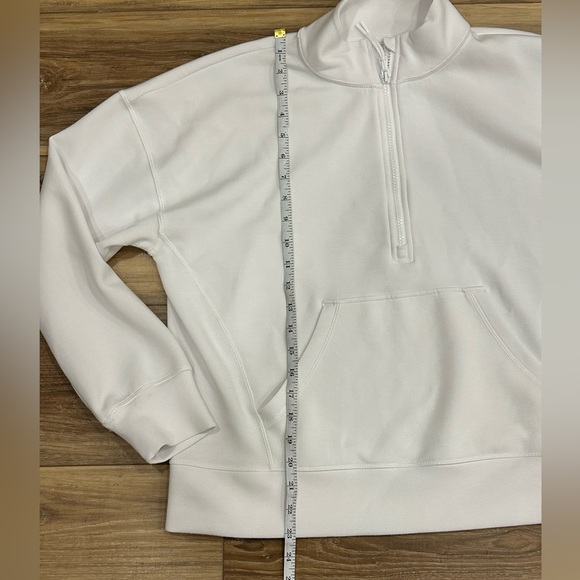 Vineyard Vines Performance Silky Scuba Oversized White Quarter Zip Pullover Sz M - Picture 5 of 13